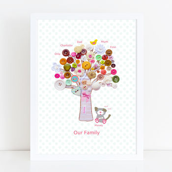 Personalised Family Tree Print, 2 of 3