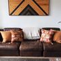 Turkish Kilim Rust Leaf Cushion, thumbnail 10 of 10