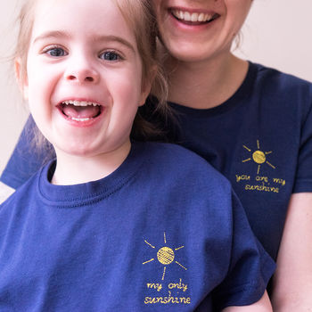 You Are My Sunshine Mummy And Me T Shirt Set, 2 of 5