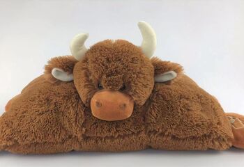 Cow Brown Cushion, Sofa Tidy, Remote Control Holder, 3 of 8
