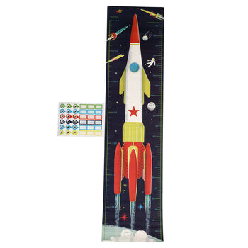 Space Age Children's Height Chart With Stickers, 4 of 6