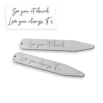 Personalised Handwriting Collar Stiffeners, 6 of 12