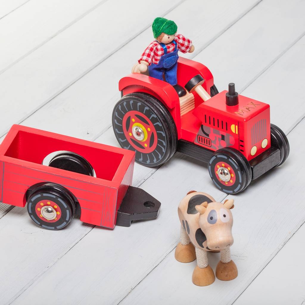 tractor wooden toy