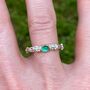 Emerald Woodland Ring, Silver And Gold Nature Ring, thumbnail 7 of 7
