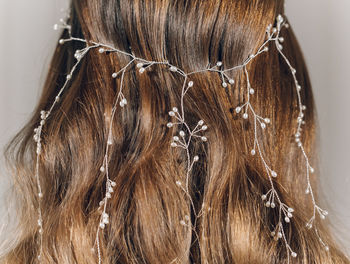 Silver And Freshwater Pearl Veil Style Hair Vine Elise, 5 of 12
