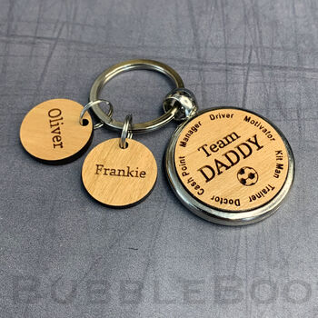 Personalised Football Daddy Keyring, 2 of 7