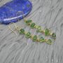 Green Tsavorite Garnet Gold Earrings: Long Earrings, thumbnail 2 of 5
