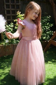 Helena In Dusty Rose ~ Luxurious Flower Girl Or Party Dress, 2 of 9