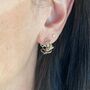 Bee And Honeycomb Hoop Earrings, thumbnail 1 of 2