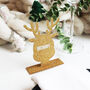 Personalised Gold Reindeer Christmas Place Setting, thumbnail 7 of 8