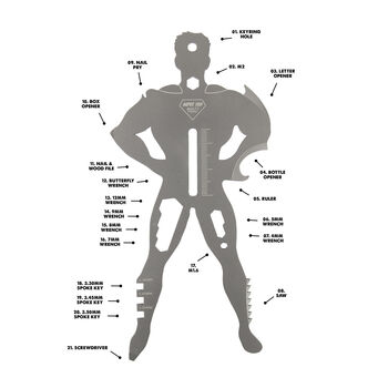 Super Dad Multi Tool – 21 In One Superhero Gadget, 5 of 5