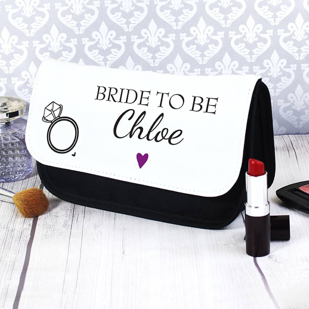 Personalised Bride Make Up Bag By Sassy Bloom As seen on TV