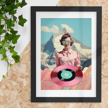 Retro Remix Vinyl Record Collage Art Print, 2 of 5