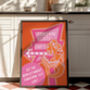 Tangerine Tits Neon Sign Unhinged Artwork Poster Print, thumbnail 1 of 5