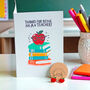Thank You Teacher Card And Red Apple Earrings Gift Set, thumbnail 2 of 4