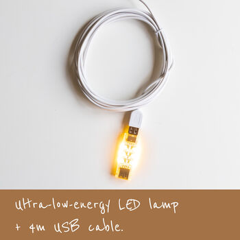 White Paper Star Lantern Kit With Usb Powered LED Light, 2 of 5