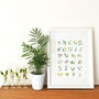Inky Wildflower Alphabet A To Z Illustrated Print, thumbnail 8 of 11