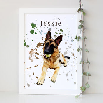 Personalised Pet Dog Portrait Print Gift, 11 of 12