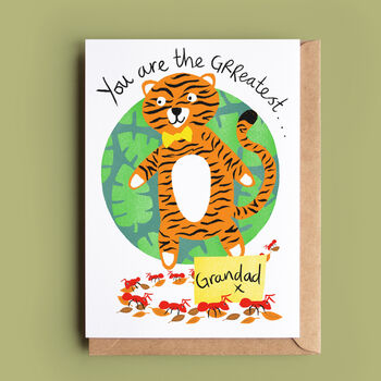 Tiger Card For Daddy, Dad Or Grandad, 2 of 4