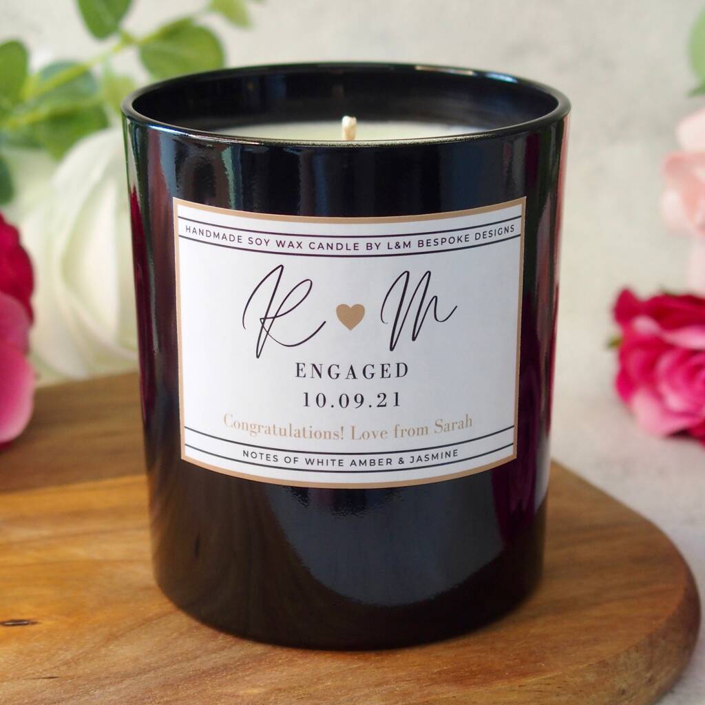 Engagement Candle Gift By L&M Bespoke Designs