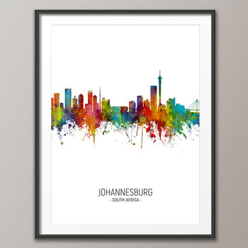 Los Angeles Skyline Portrait Print And Box Canvas, 4 of 5