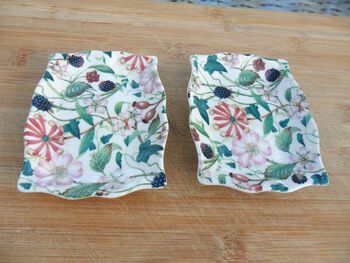 Set Of Two Handmade Soap Dishes In Bramble Design, 3 of 6
