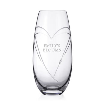 Personalised Barrel Vase With Swarovski Crystals, 5 of 7