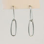 Minimalist Oval Dangle Stud Earrings, thumbnail 4 of 4