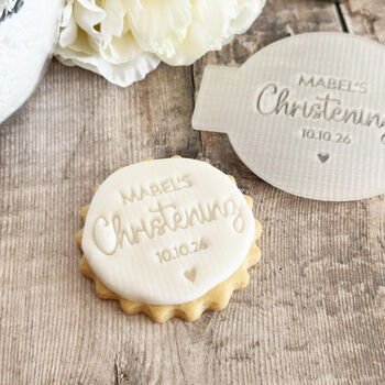 Personalised Heart Embosser For Christening Celebration, 4 of 8