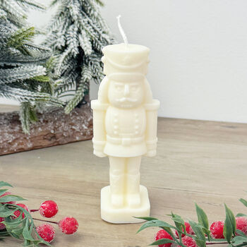 White Christmas Nutcracker Candle Nutcracker Decoration, 4 of 8