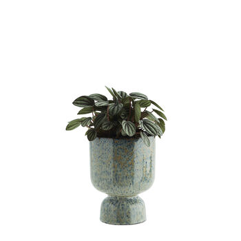 Mottled Liquid Blue Stoneware Vase, 2 of 2