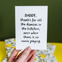Personalised Funny Parent Card Thanks For All The Dances In The Kitchen, thumbnail 4 of 7