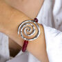 Red Gemstone And Spiral Bracelet, thumbnail 1 of 3