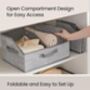 Six Piece Fabric Storage Boxes Wardrobe Bins, thumbnail 4 of 6