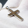 Cross Cremation Ashes Memorial Necklace, thumbnail 3 of 7