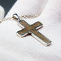 Ash Cross Necklace, Cremation Cross Necklace, Custom Cremation Necklace, Cross Memorial Necklace, Cremation Jewellery, Grief Cross Gift, thumbnail 3 of 7