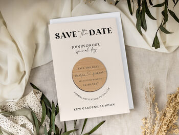 Personalised Save The Date Magnet Minimalist Cards, 7 of 9