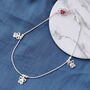 Butterfly Charm Indian Payal Anklet, thumbnail 1 of 6