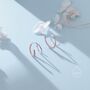 Sterling Silver Dotted Single Piercing Spiral Hoop Earrings, thumbnail 3 of 10