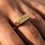 Gold Wave Ring Unisex Gift, thumbnail 1 of 9