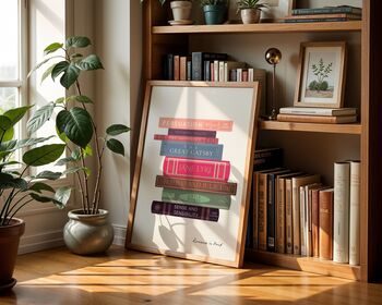 Romance Classics Book Stack Art Print, 6 of 6