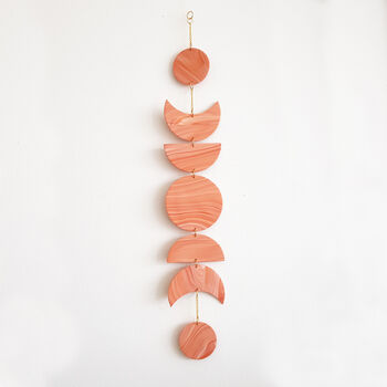 Terracotta Moon Phase Celestial Wall Hanging, 5 of 6