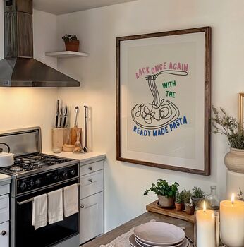 Ready Made Pasta Funny Kitchen Print, 2 of 3