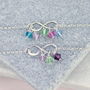 Family Birthstone Infinity Charm Bracelet, thumbnail 4 of 9