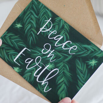 Peace On Earth Fir Christmas Tree Card, 2 of 2