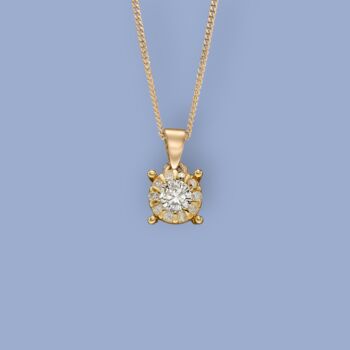 Genuine Diamond Necklace In 9ct Gold, 5 of 12