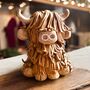 Handmade Highland Cow Medium Ceramic Sculpture Ornament A, thumbnail 1 of 5