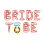 Bride To Be Hen Party Diamond Ring Balloons Rose Gold, thumbnail 1 of 2