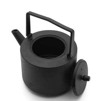 Cast Iron Teapot Hubei Black 1200ml Fine Mesh Filter, 4 of 7