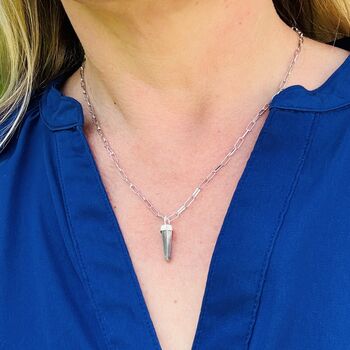 The En Pointe Pyrite Necklace, Silver, 4 of 7